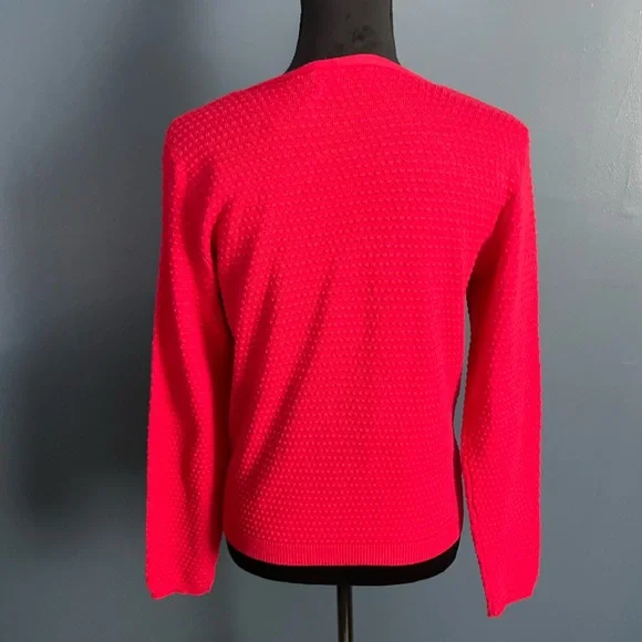 Draper James Red Cardigan Sweater - Picture 2 of 5